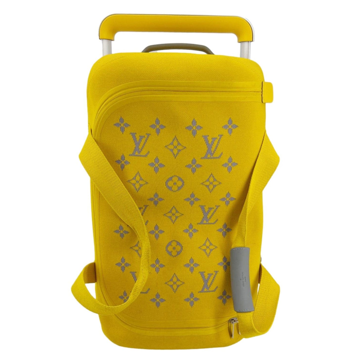 LOUIS VUITTON Horizon Soft 55 Monogram knit Duffle Bag Yellow