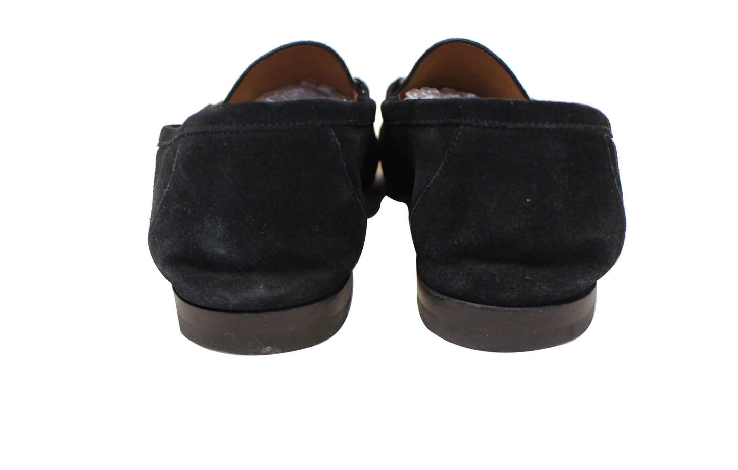 Gucci Bamboo Horsebit Black Suede Loafers 368435 Size 7