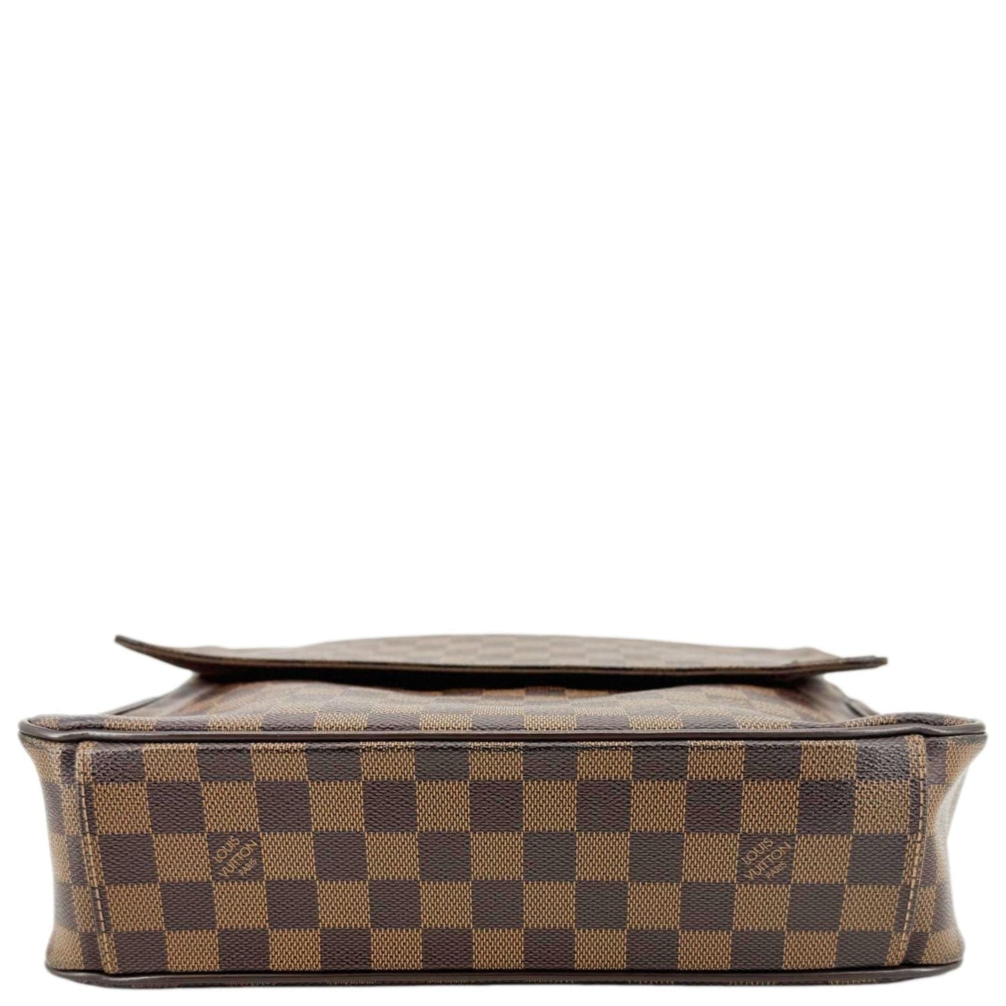 LOUIS VUITTON Shelton MM Damier Ebene Messenger Bag Brown