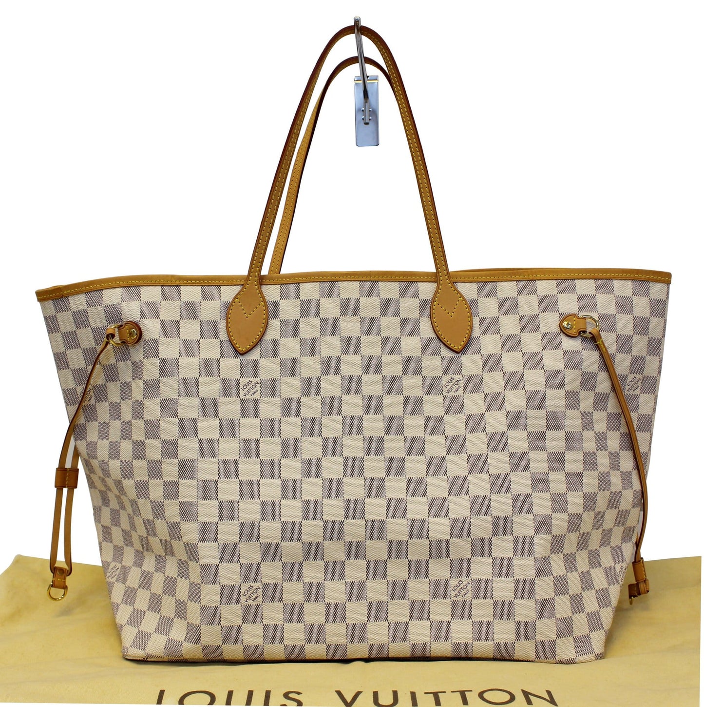 LOUIS VUITTON Damier Azur Neverfull GM Shoulder Bag