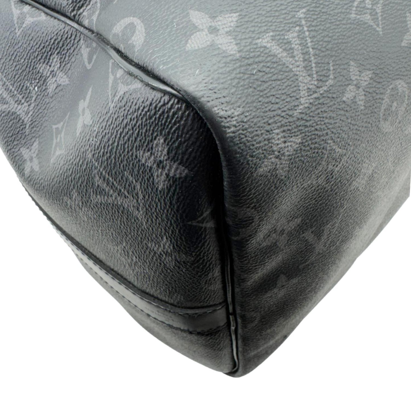 LOUIS VUITTON Keepall 55 Bandouliere Monogram Eclipse Travel Bag Black