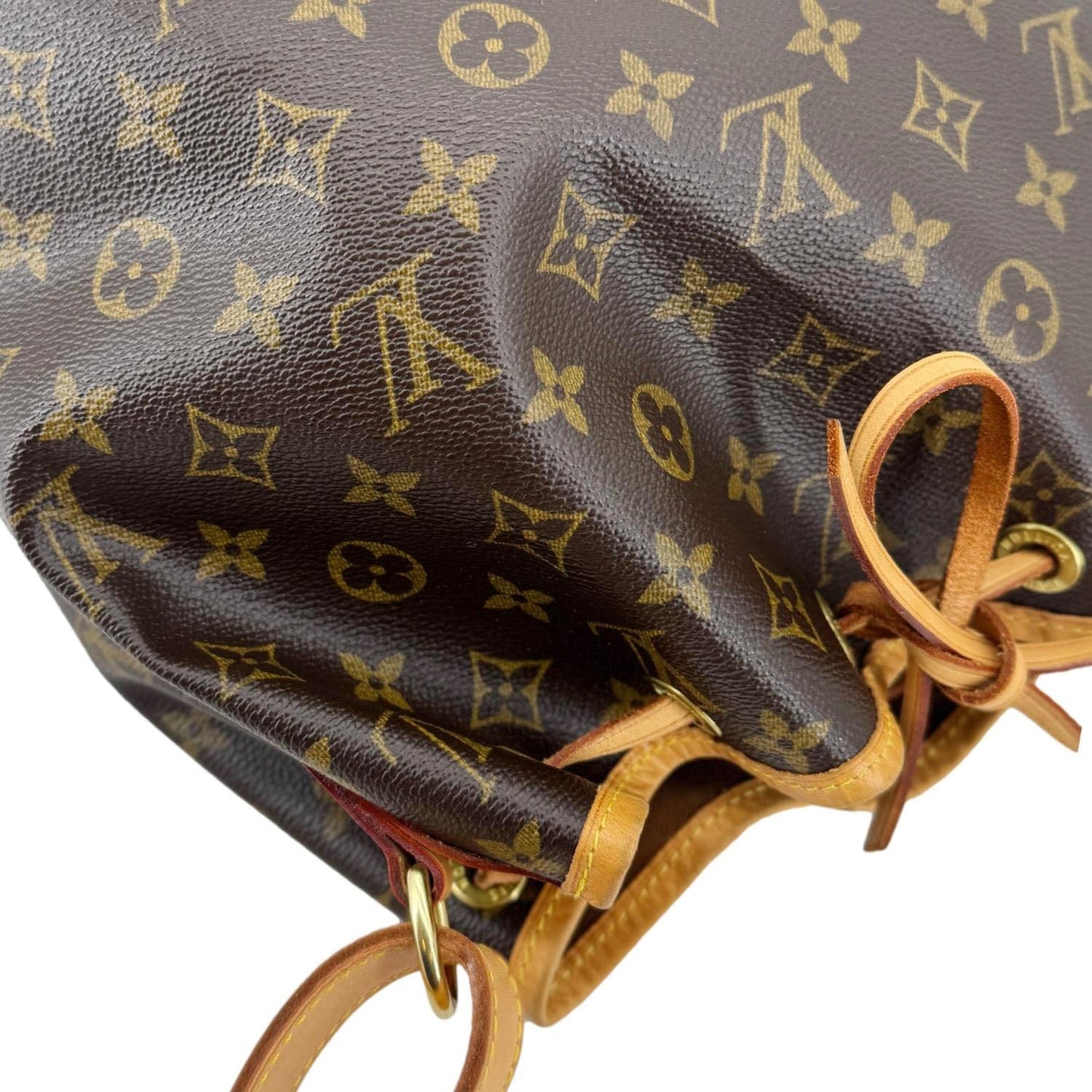 LOUIS VUITTON Petit Noe Monogram Canvas Shoulder Bag Brown