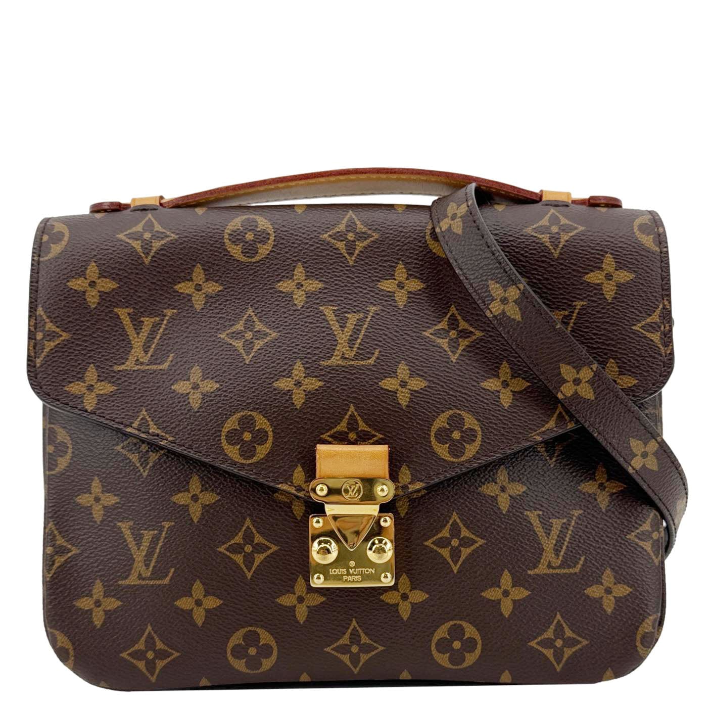 LOUIS VUITTON Metis Pochette Monogram Canvas Crossbody Bag Brown