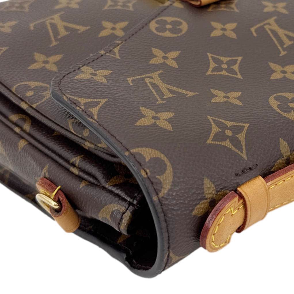 LOUIS VUITTON Metis Pochette Monogram Canvas Crossbody Bag Brown