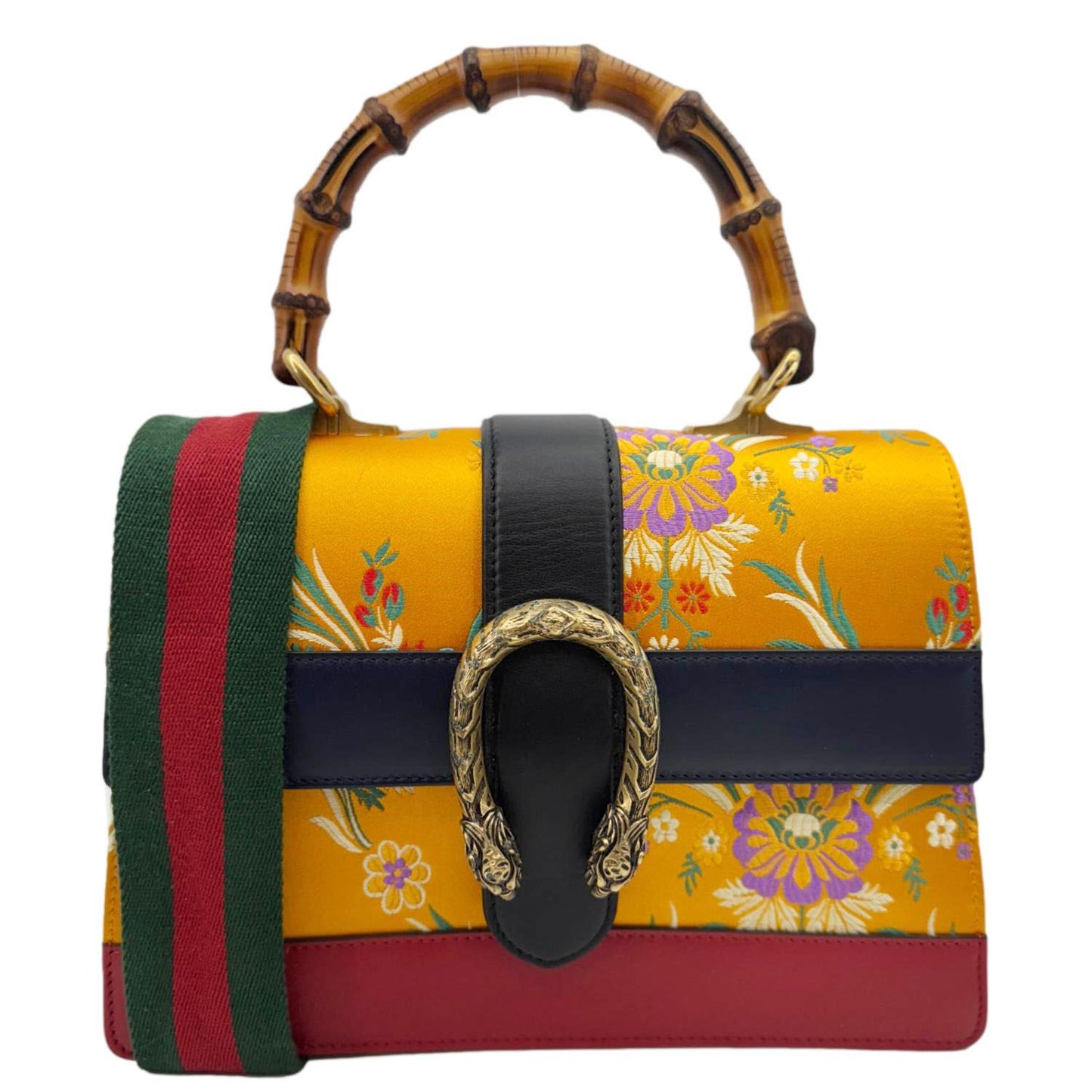 GUCCI Dionysus Medium Top Handle Floral Jacquard Shoulder Bag Multicolor 448075