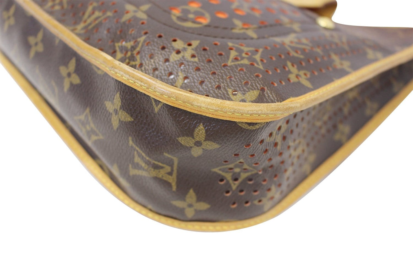 LOUIS VUITTON Orange Monogram Perforated Musette Shoulder Bag