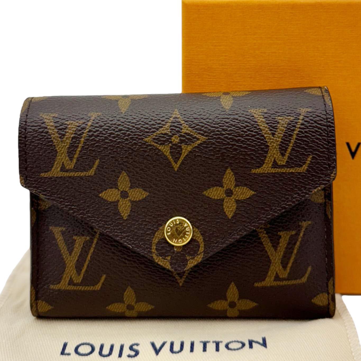 LOUIS VUITTON Victorine Monogram Canvas Wallet Brown