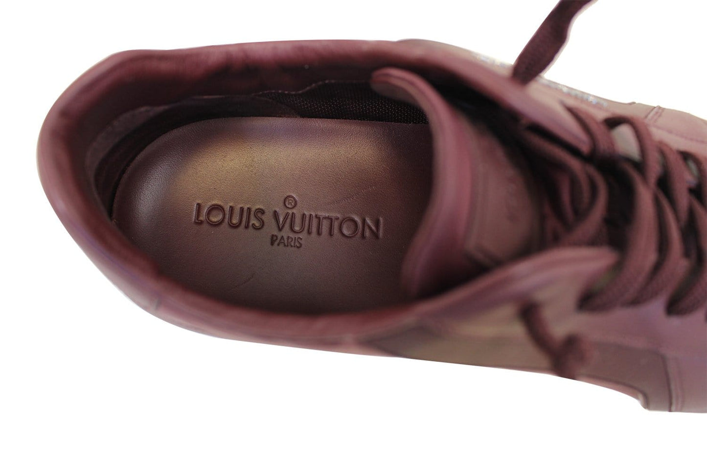 LOUIS VUITTON Burgundy Sneakers Size 8 1/2