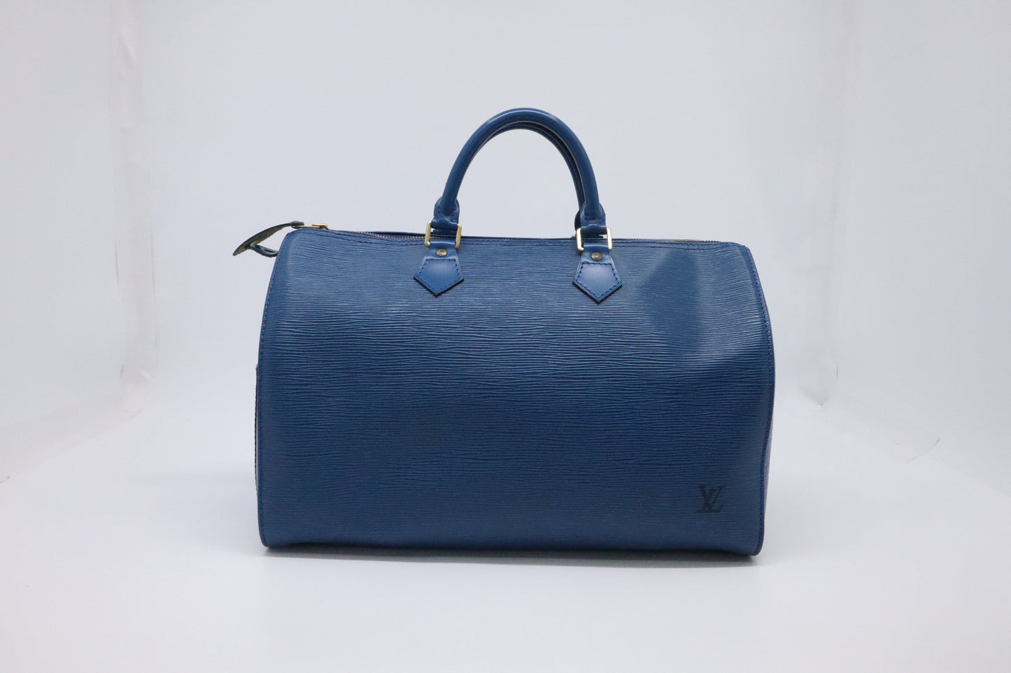 Louis Vuitton Speedy 35 in Blue Epi Leather