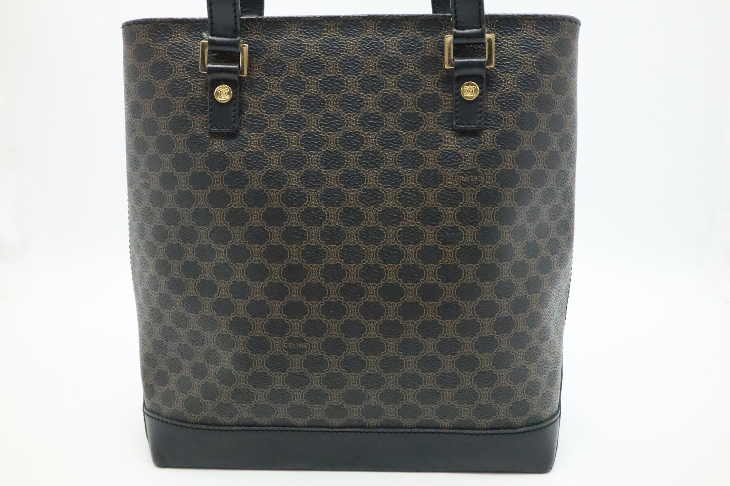 Celine Shoulder Bag in Black Macadam Canvas