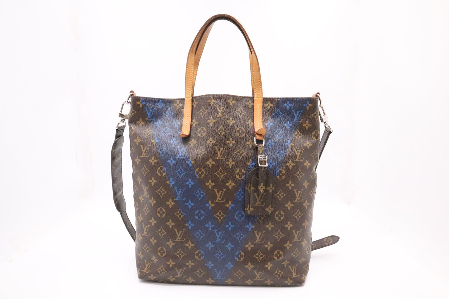 Louis Vuitton Cabas V Line in Monogram and Blue Canvas