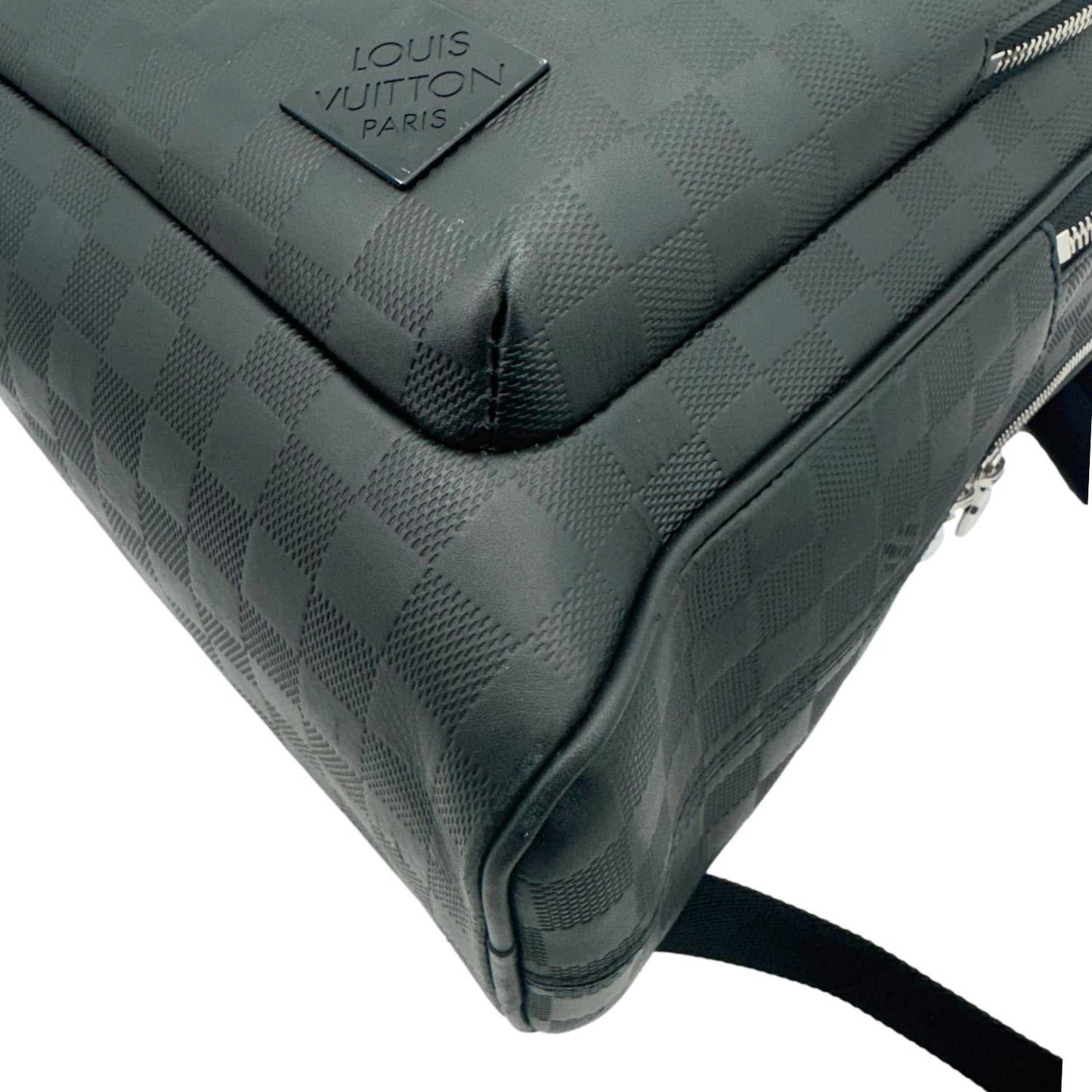 LOUIS VUITTON Avenue Damier Infini Leather Backpack Bag Black