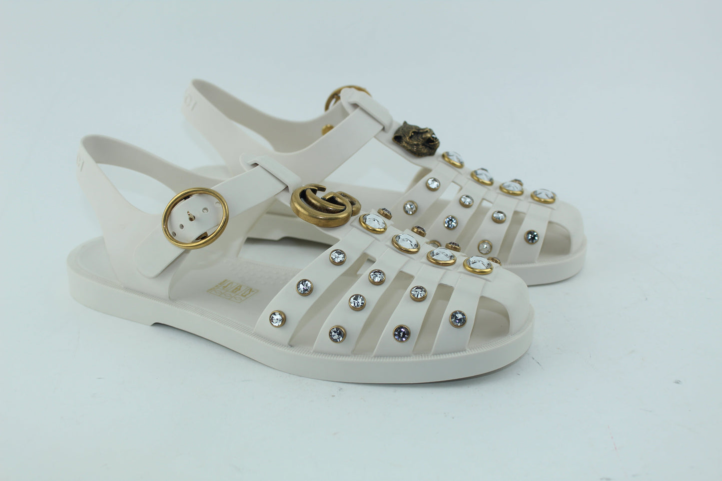 GUCCI  RUBBER SANDAL WITH CRYSTALS