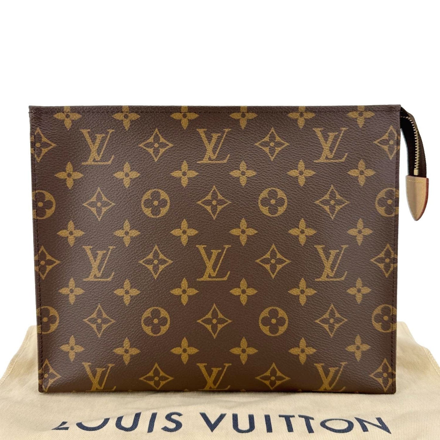 LOUIS VUITTON Monogram Canvas Toiletry Pouch Brown