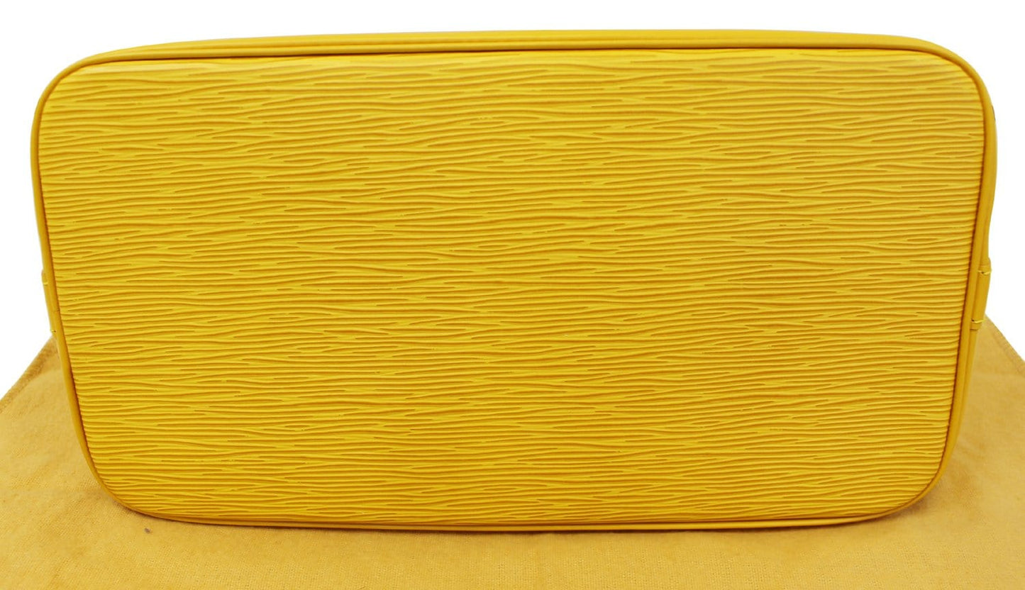 LOUIS VUITTON Epi Leather Alma PM Yellow Satchel Bag