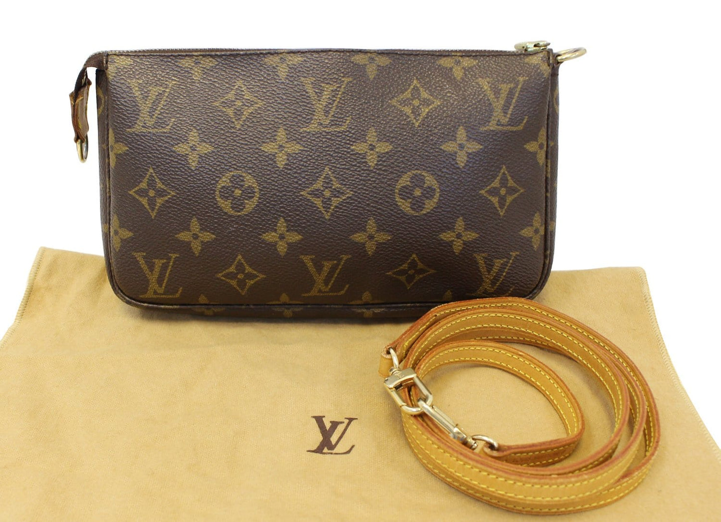 LOUIS VUITTON Monogram Pochette Accessoires Long Shoulder Pouch
