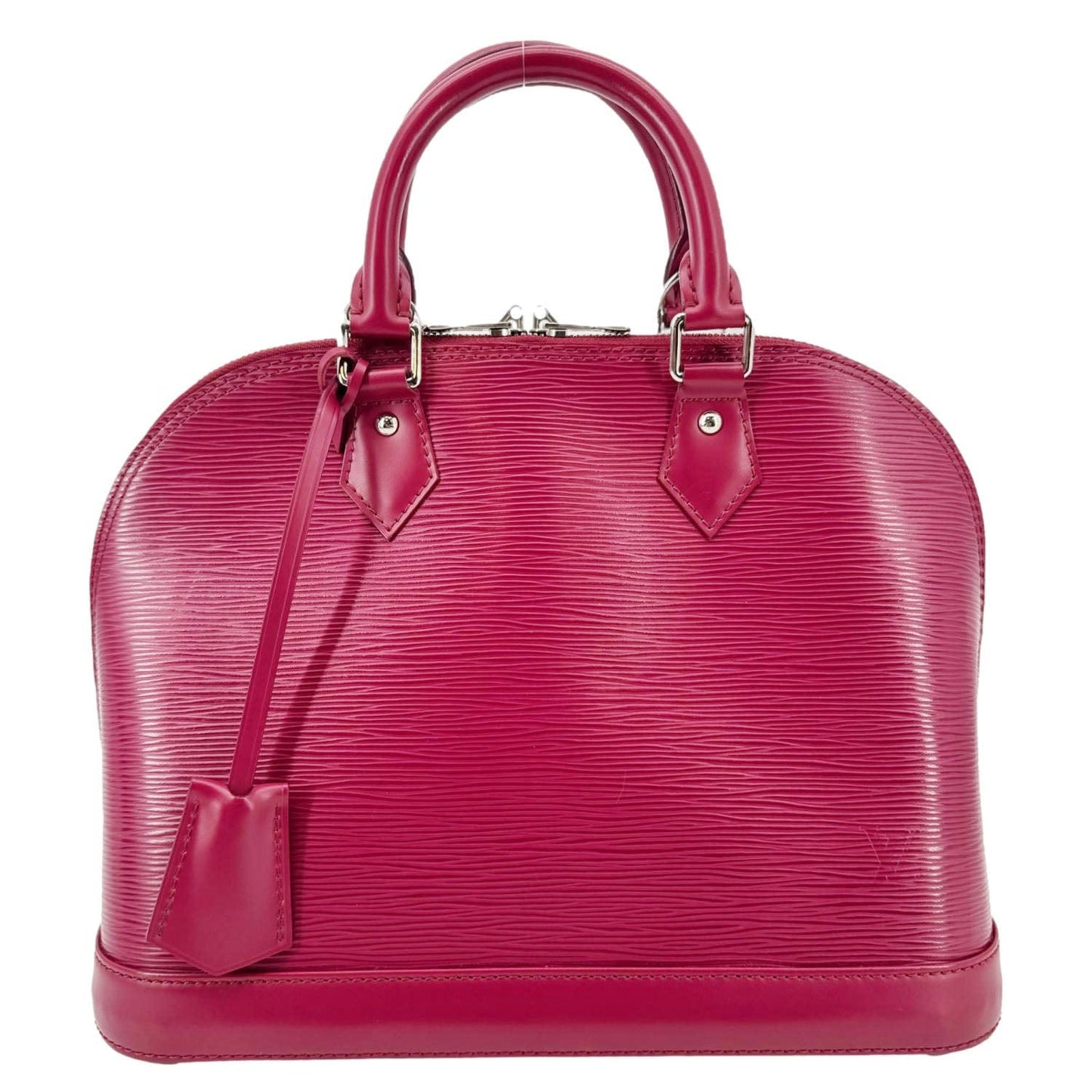 LOUIS VUITTON Alma PM Epi Leather Satchel Bag Burgundy