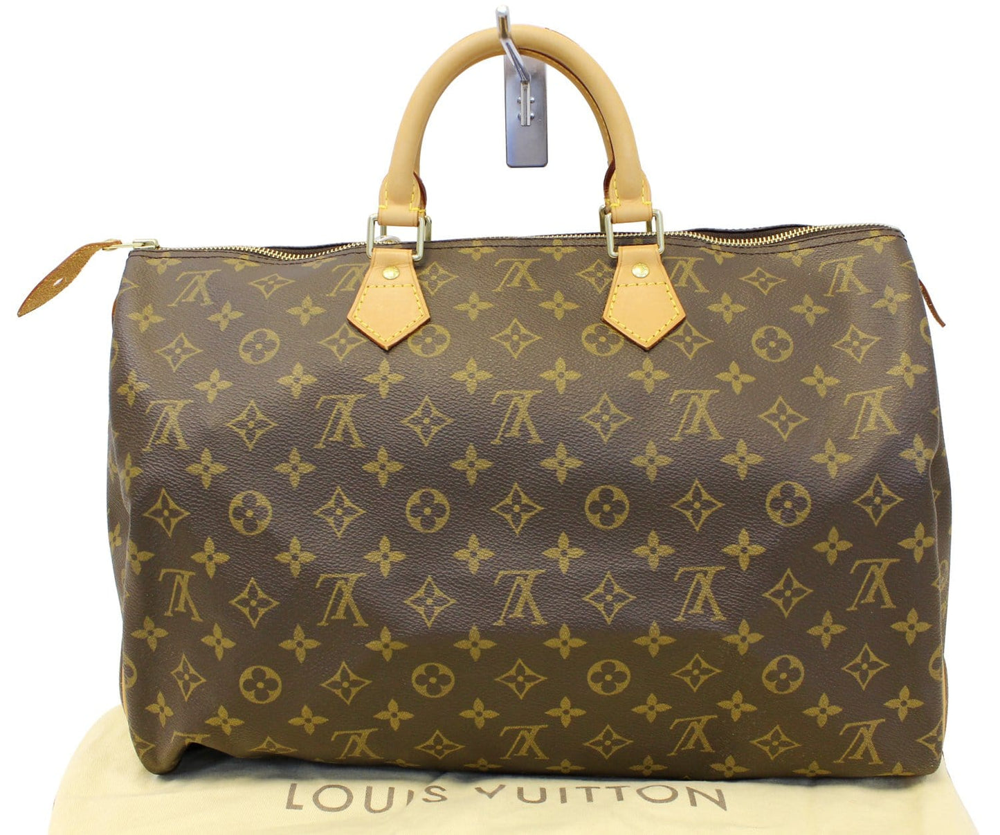 LOUIS VUITTON Monogram Canvas Speedy 40 Brown Satchel Bag