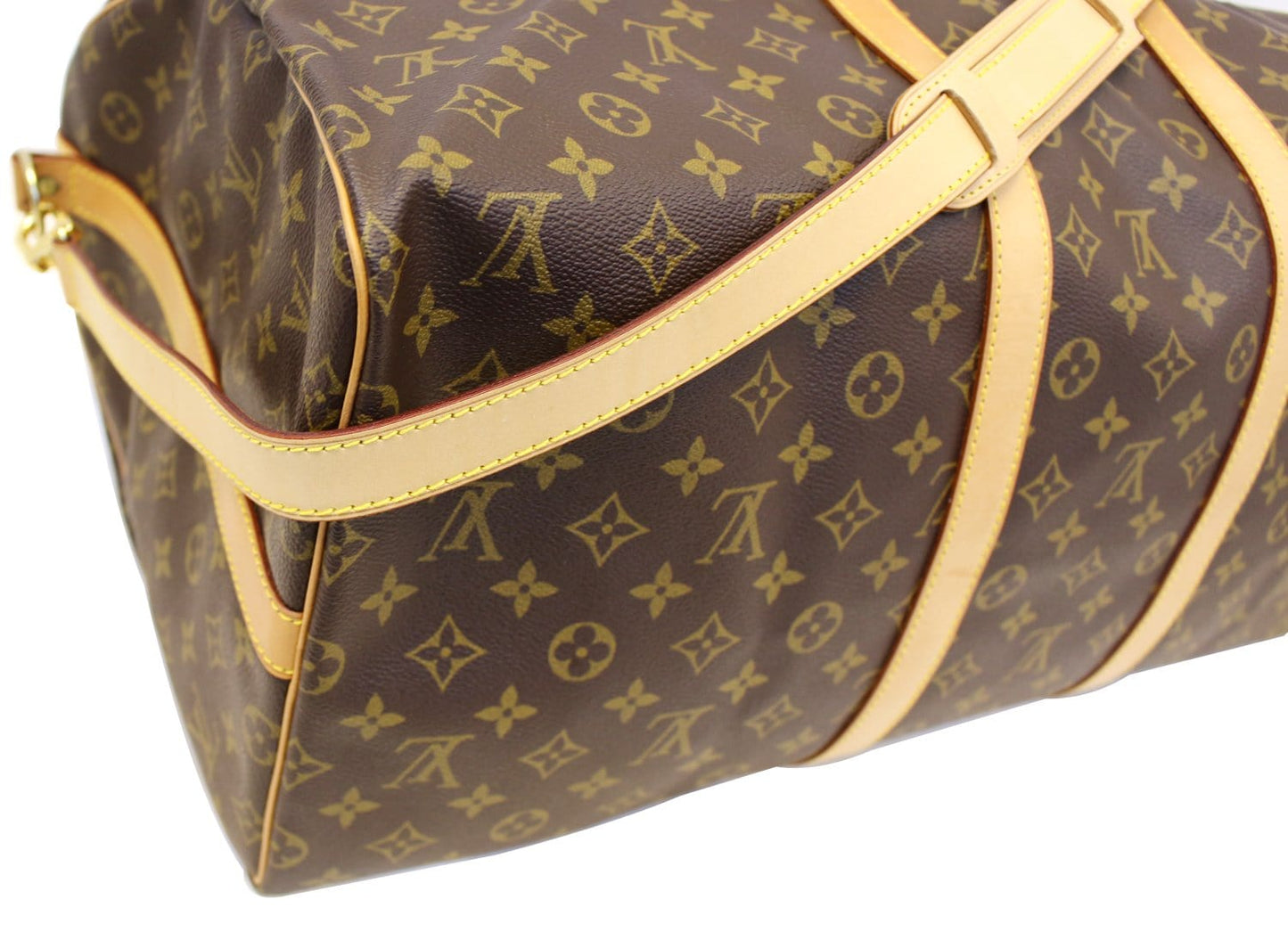 LOUIS VUITTON Monogram Canvas Keepall Bandouliere 55 Travel Bag