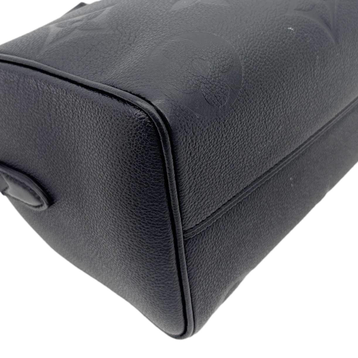 LOUIS VUITTON Speedy 25 Bandouliere Empreinte Leather Shoulder Bag Black
