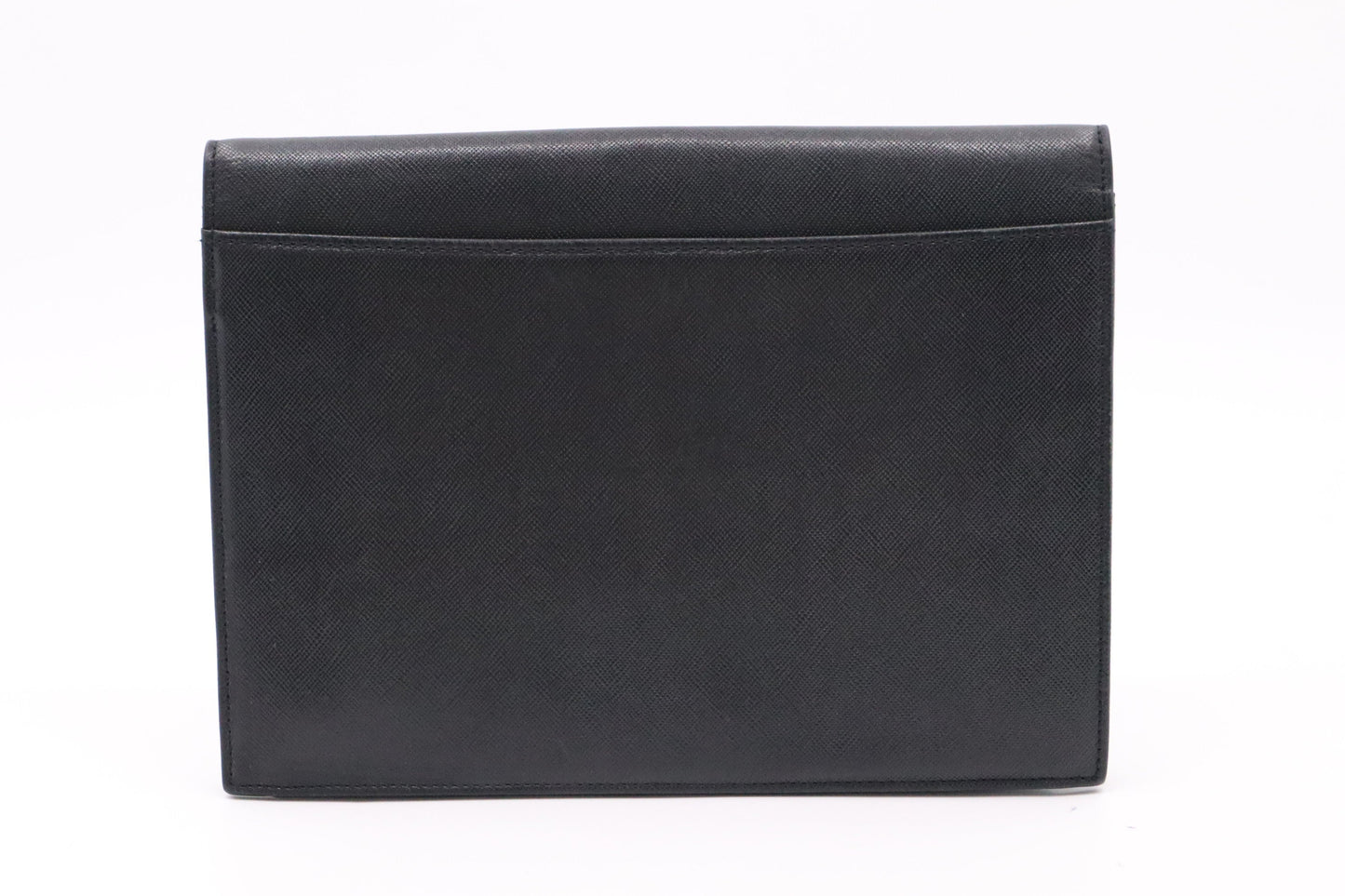 YSL Clutch in Black Leather