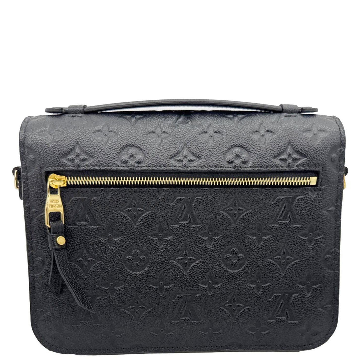 LOUIS VUITTON Metis Pochette Empreinte Leather Crossbody Bag Black