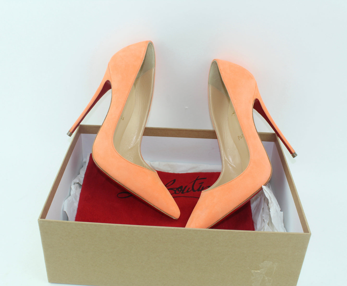 CHRISTIAN LOUBOUTIN SO KATE 120 SUEDE SIZE 38.5