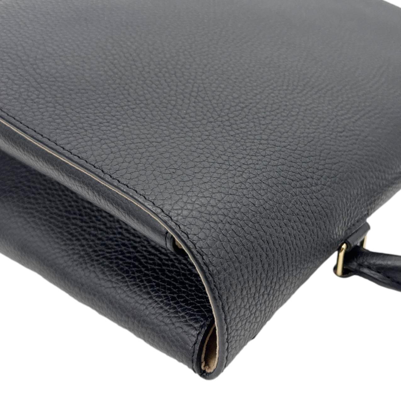 LOUIS VUITTON Volta Taurillon Leather Shoulder Bag Black