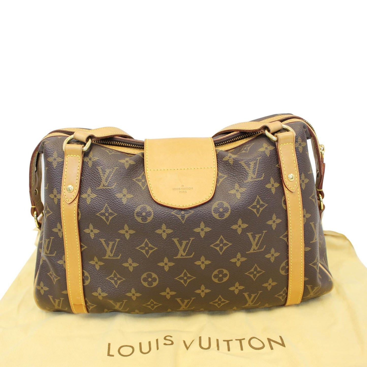 LOUIS VUITTON Stresa PM Monogram Canvas Shoulder Bag Brown