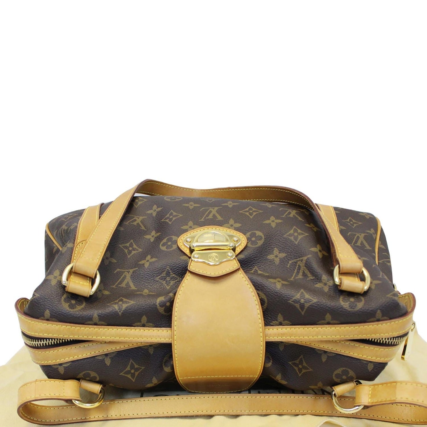 LOUIS VUITTON Stresa PM Monogram Canvas Shoulder Bag Brown