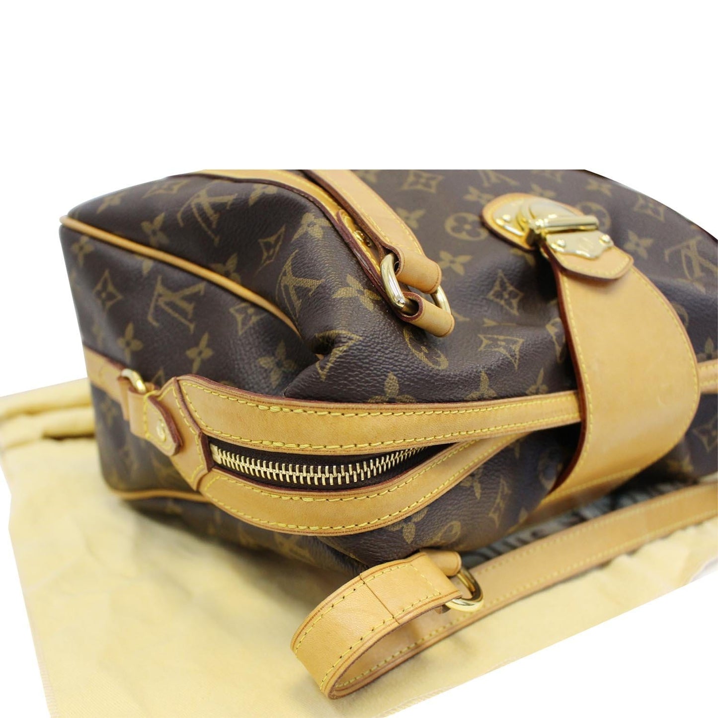 LOUIS VUITTON Stresa PM Monogram Canvas Shoulder Bag Brown