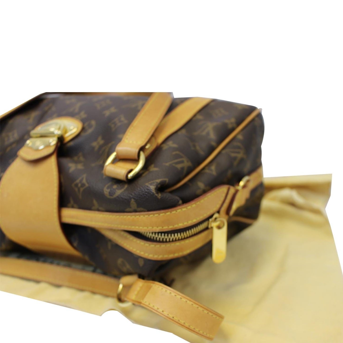 LOUIS VUITTON Stresa PM Monogram Canvas Shoulder Bag Brown