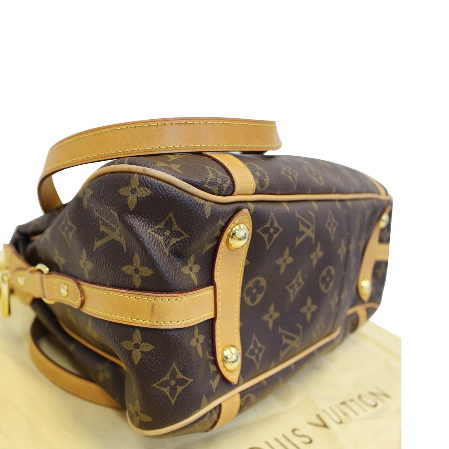 LOUIS VUITTON Stresa PM Monogram Canvas Shoulder Bag Brown