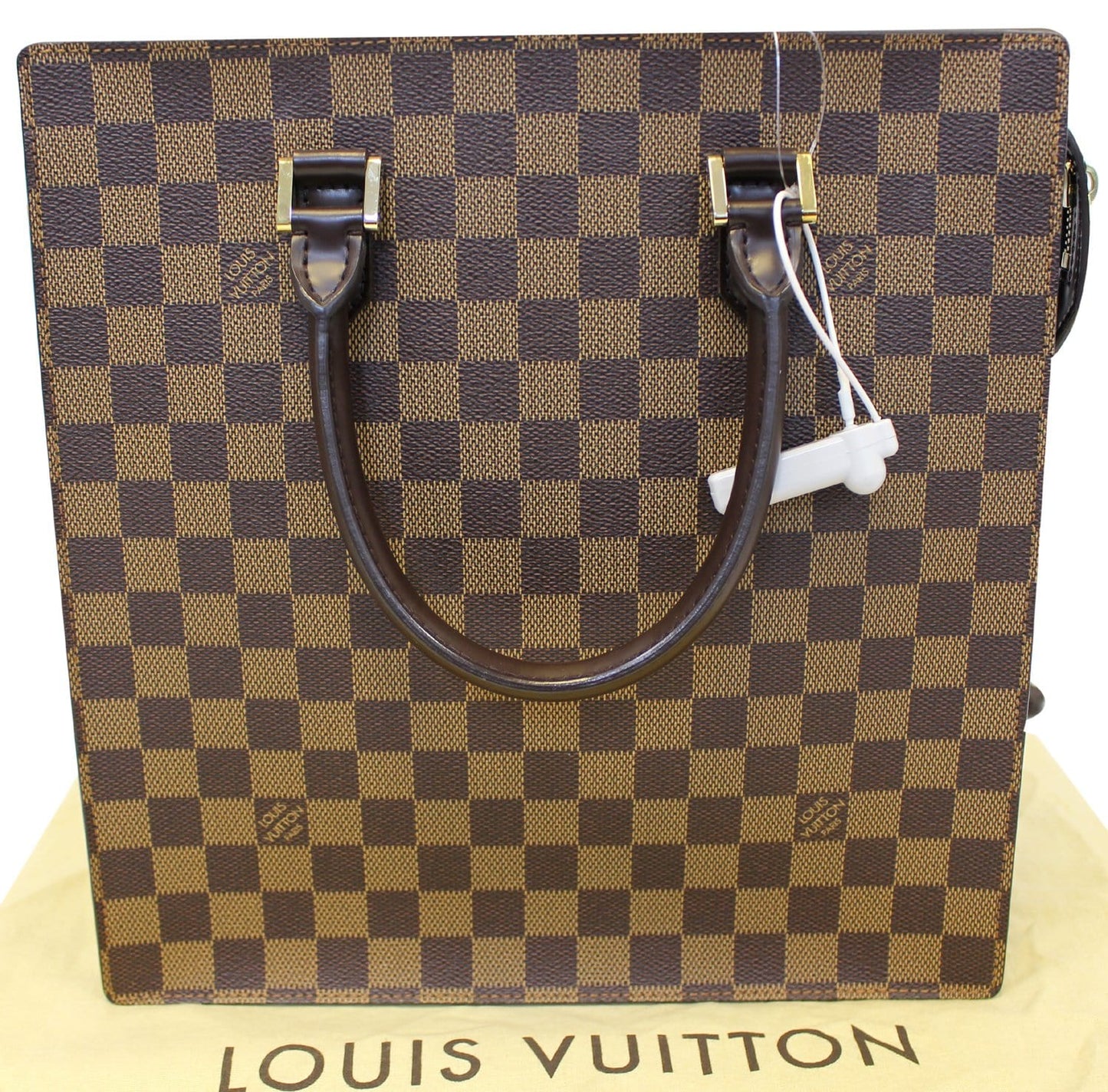 LOUIS VUITTON Damier Ebene Venice Sac-Plat Tote Bag