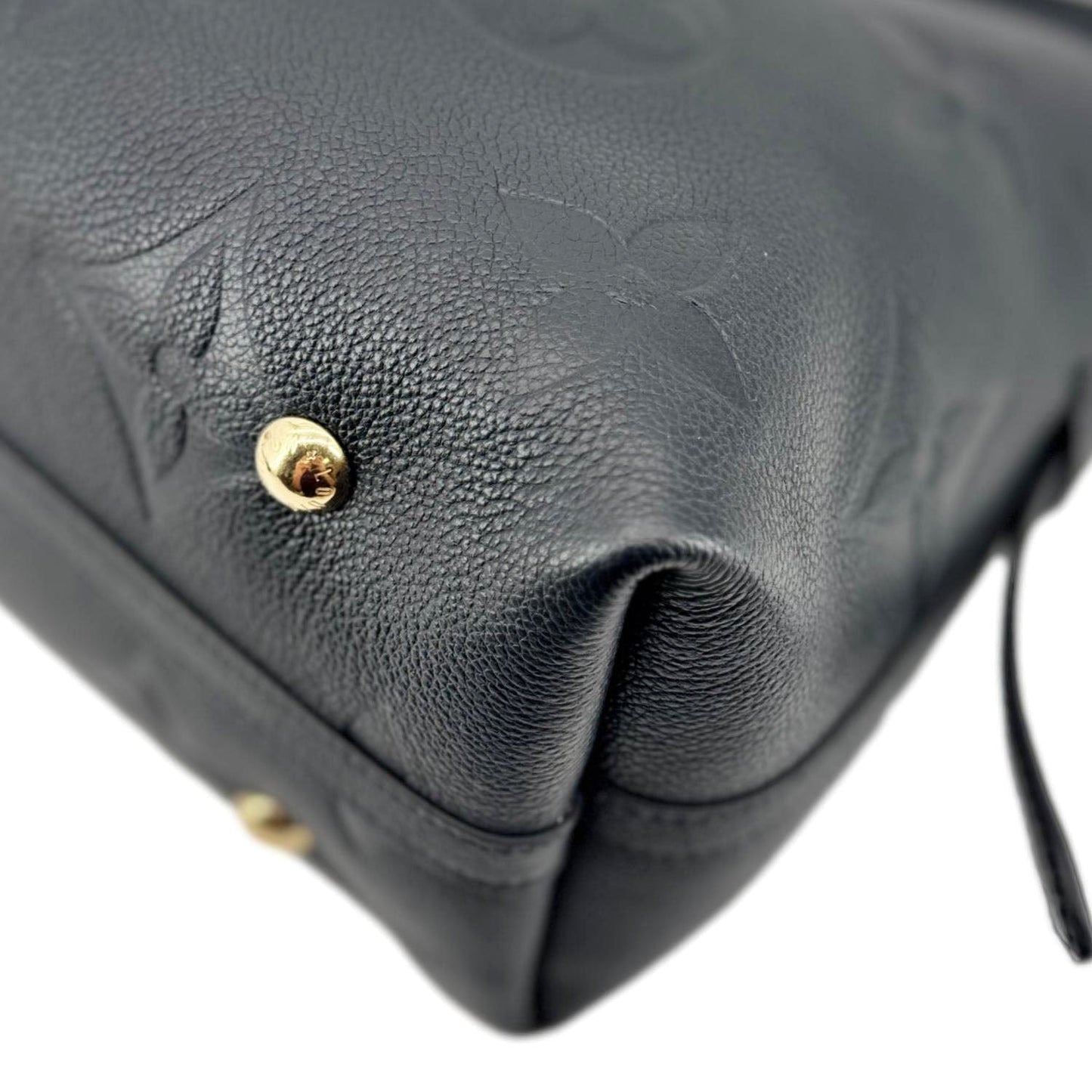 LOUIS VUITTON Carryall MM Empreinte Leather Shoulder Bag Black