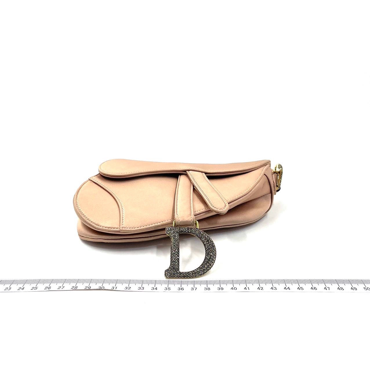 Dior Saddle Mini Silk Pink with crystals