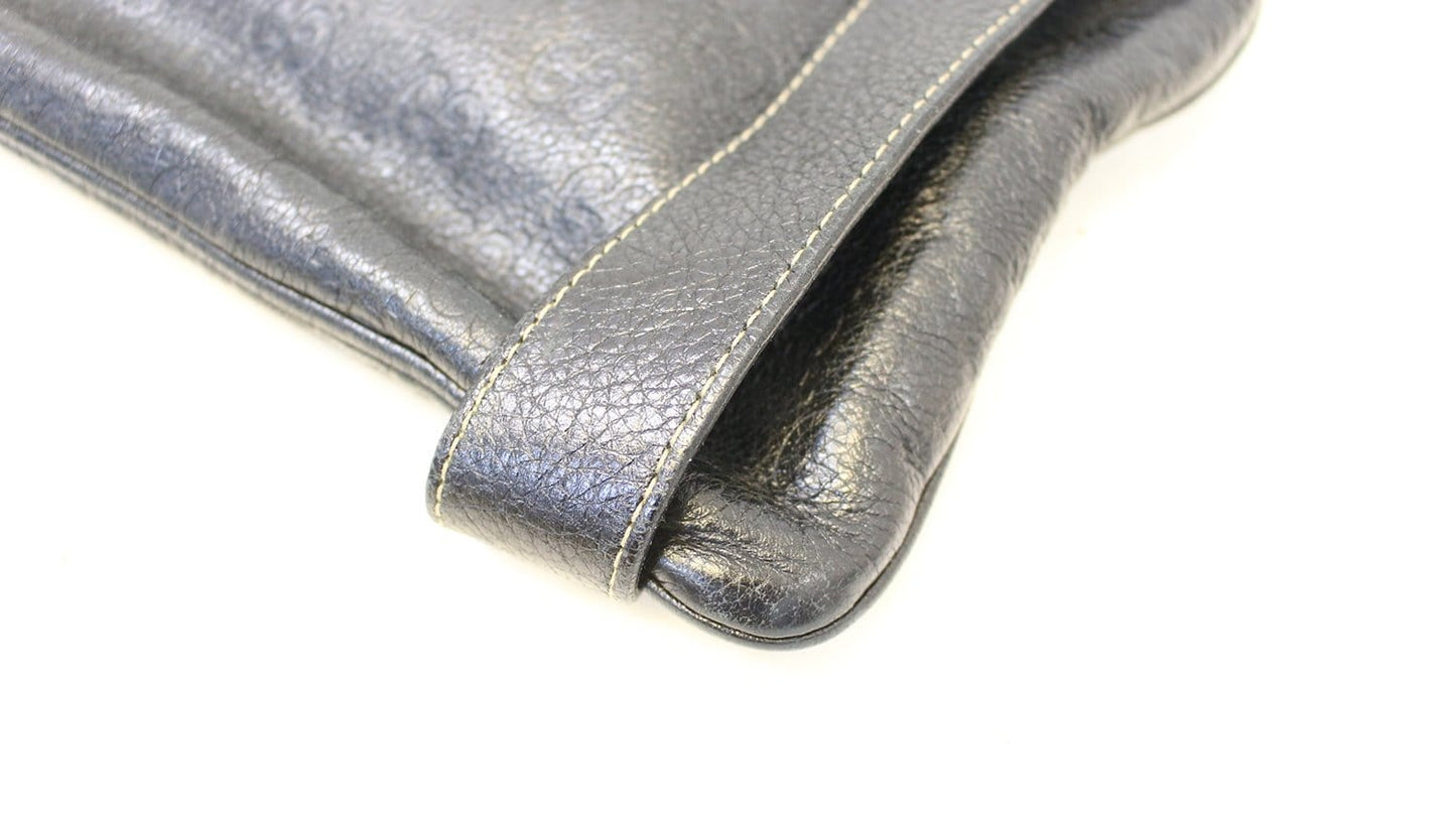 GUCCI Black Guccisima Leather Shima Crossbody Shoulder Bag 201446