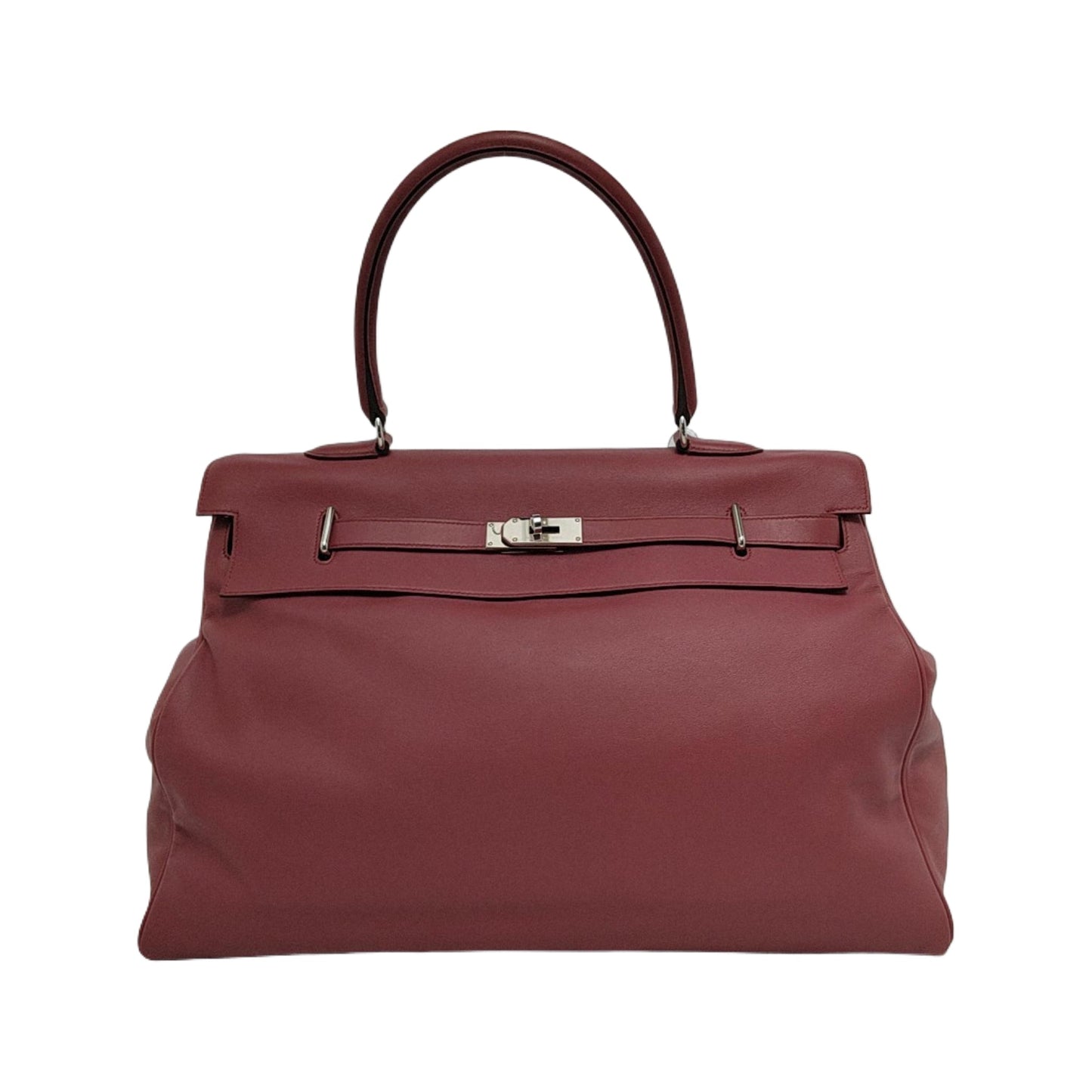 Hermès Kelly 50 Retourne Pink 0D Rose Mexico 4B Swift Leather Palladium Hardware 2011