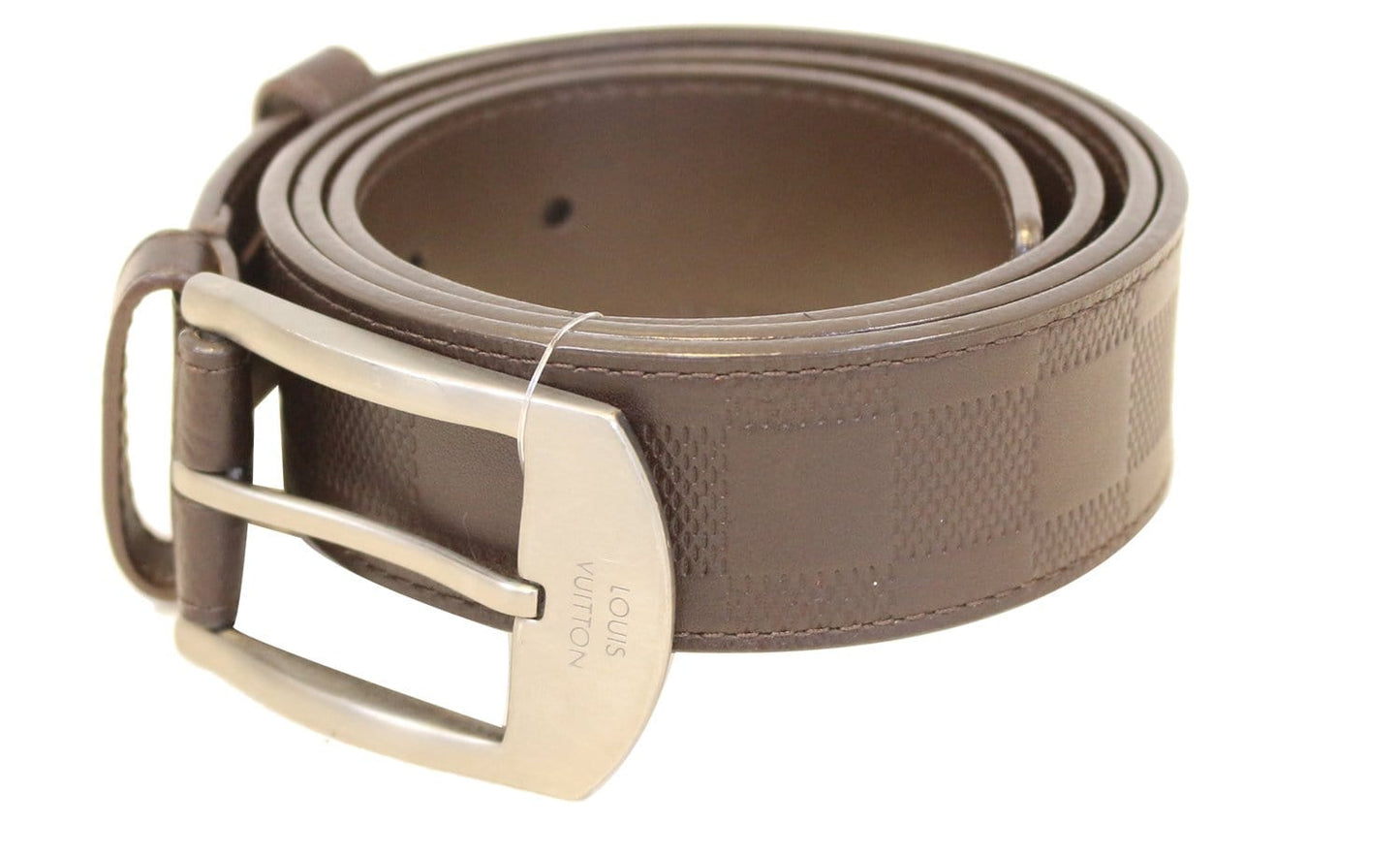 LOUIS VUITTON Damier Infini Leather Belt Size 95/38