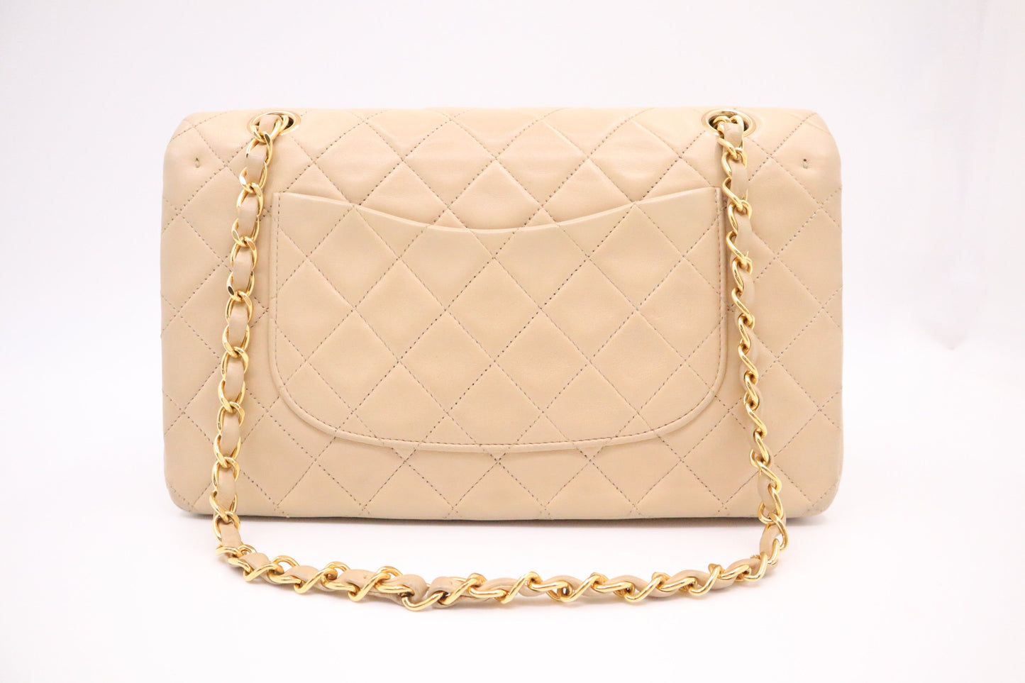 Chanel Medium Double Flap in Beige MattelassÃ© Leather