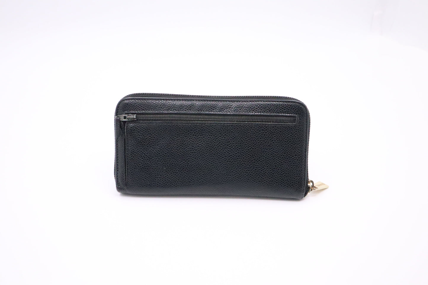 Chanel Long Zippy Wallet in Black Caviar Leather