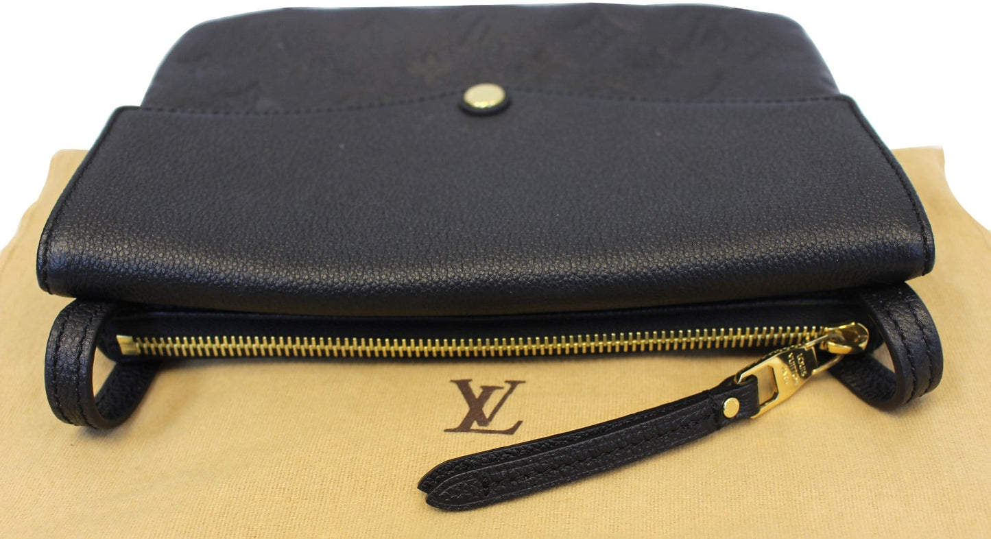 LOUIS VUITTON Black Monogram Empreinte Leather Twice Crossbody Bag