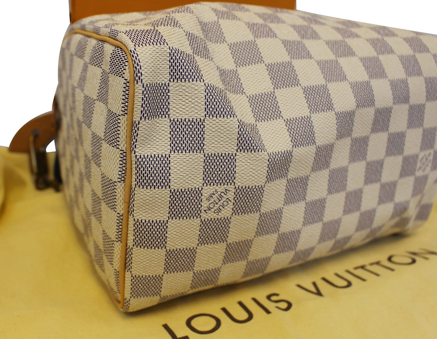 LOUIS VUITTON Damier Azur Speedy 25 Satchel Bag