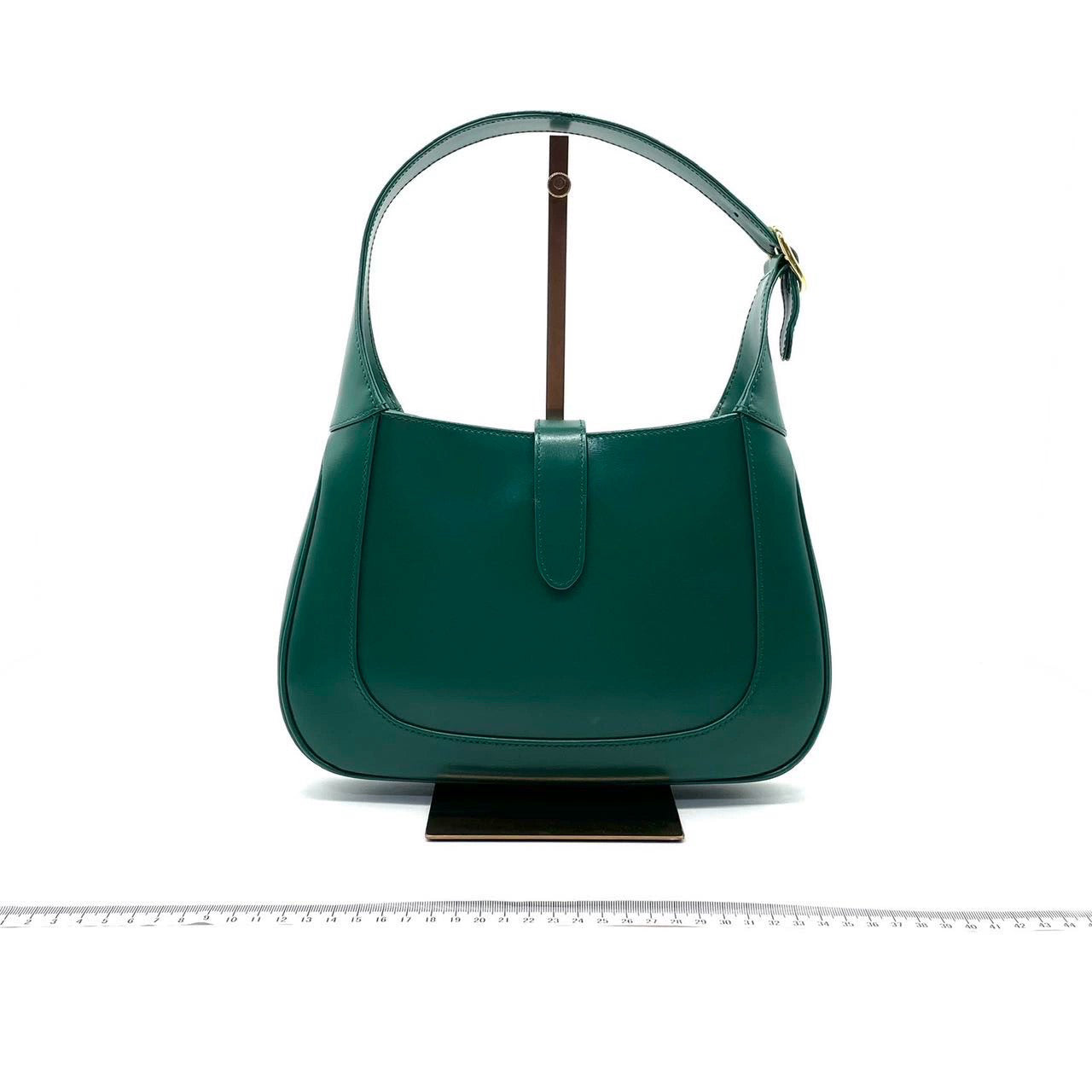 Gucci Jackie 1961 Green Leather Bag Small with Adjustable Strap