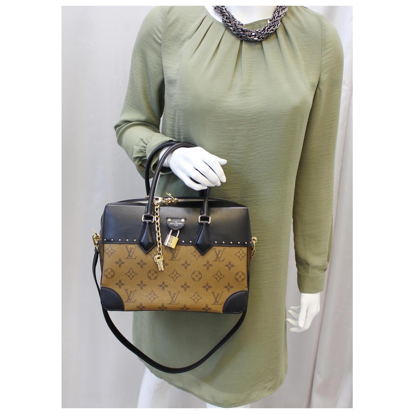 LOUIS VUITTON City Malle MM Reverse Monogram Shoulder Handbag