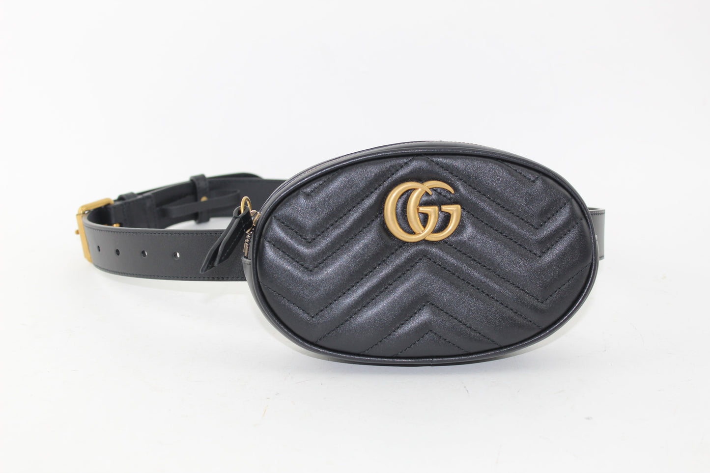 GG MARMONT MATELASSÉ LEATHER BELT BAG 85/34