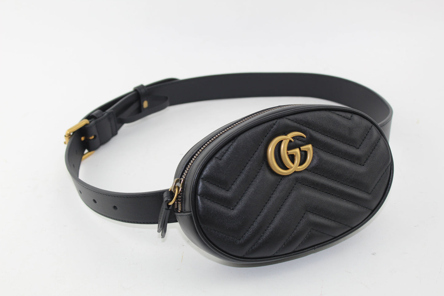 GG MARMONT MATELASSÉ LEATHER BELT BAG 85/34