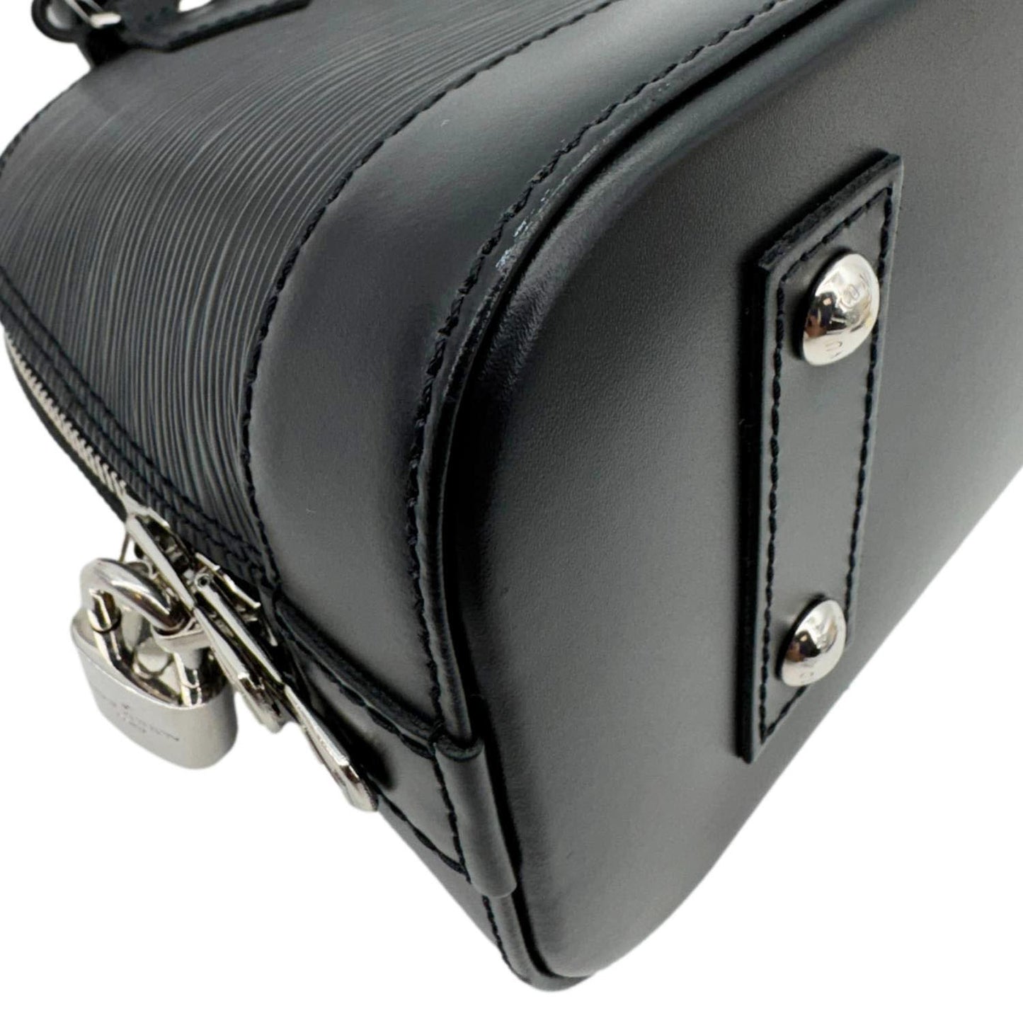 LOUIS VUITTON Alma BB Jacquard Epi Leather Crossbody Bag Black