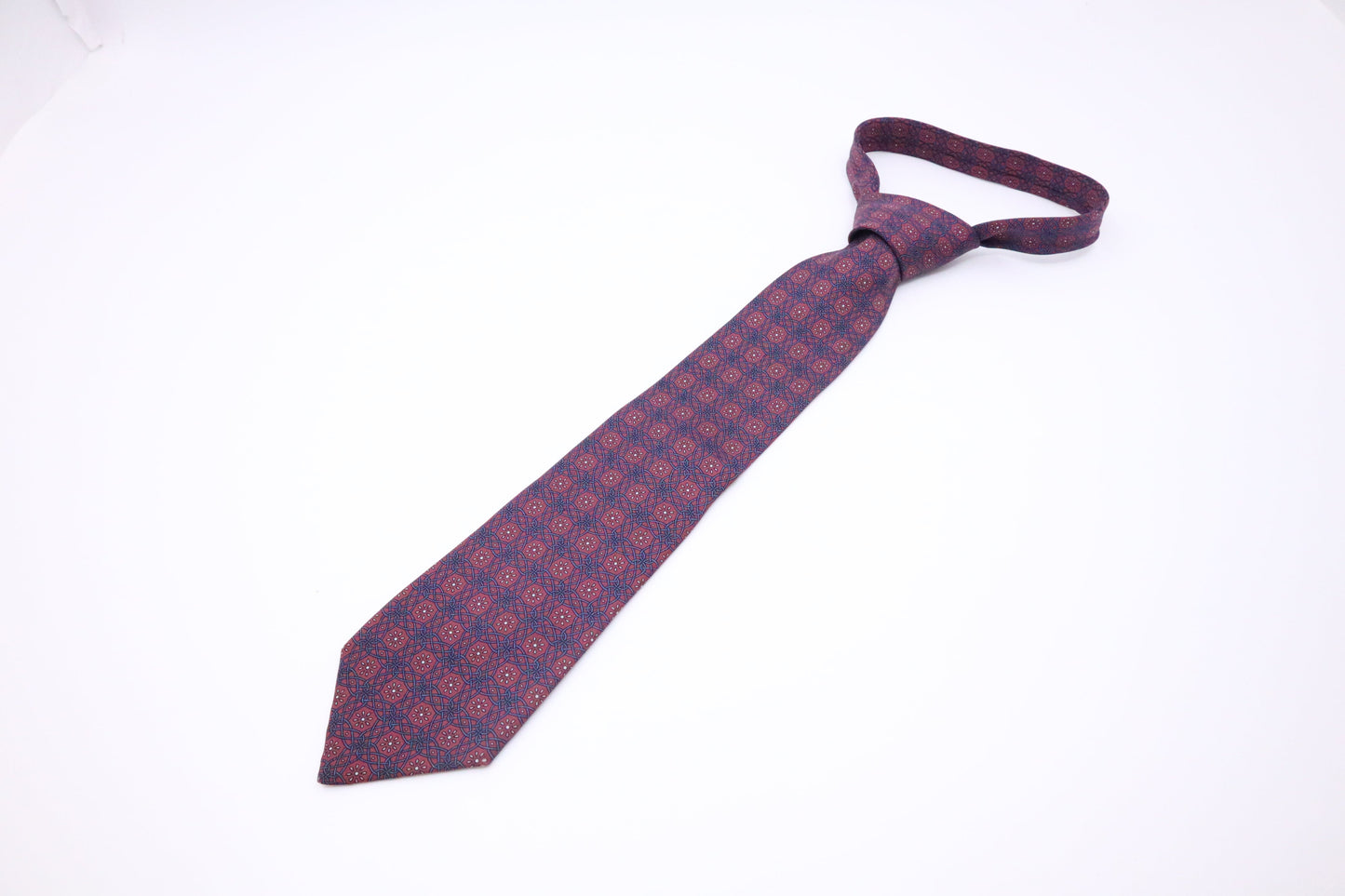 Hermes Tie in Purple Silk