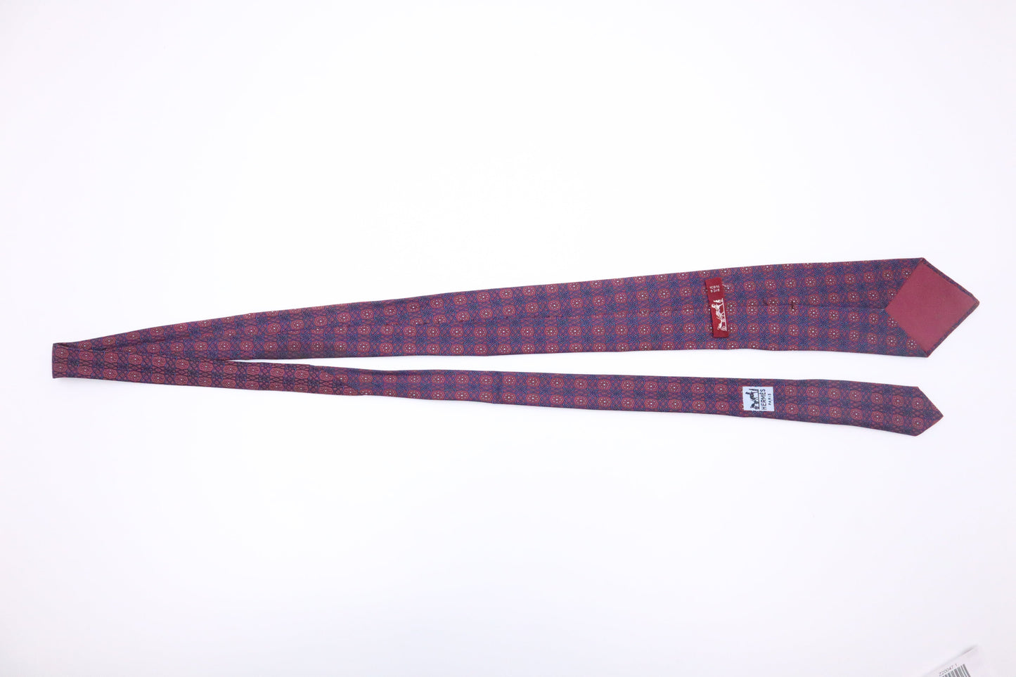 Hermes Tie in Purple Silk